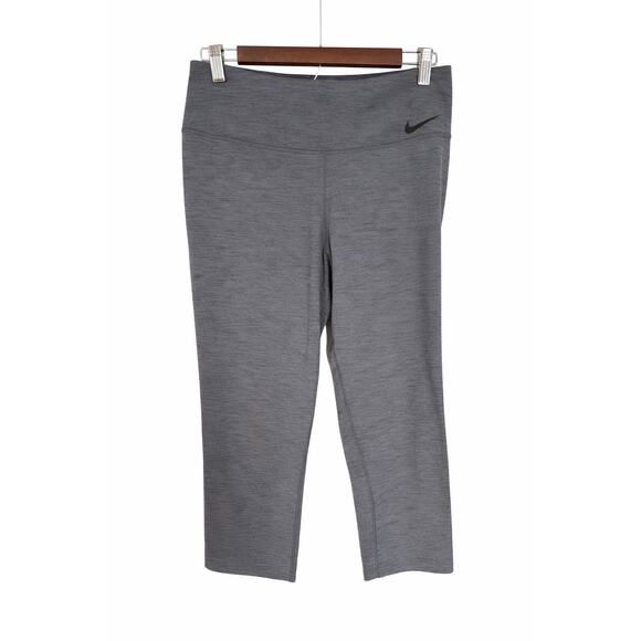 Nike Pants - Nike‎ Dri-FIT Capri Leggings Womens Large Gray Heather Athleisure Yoga Pilates